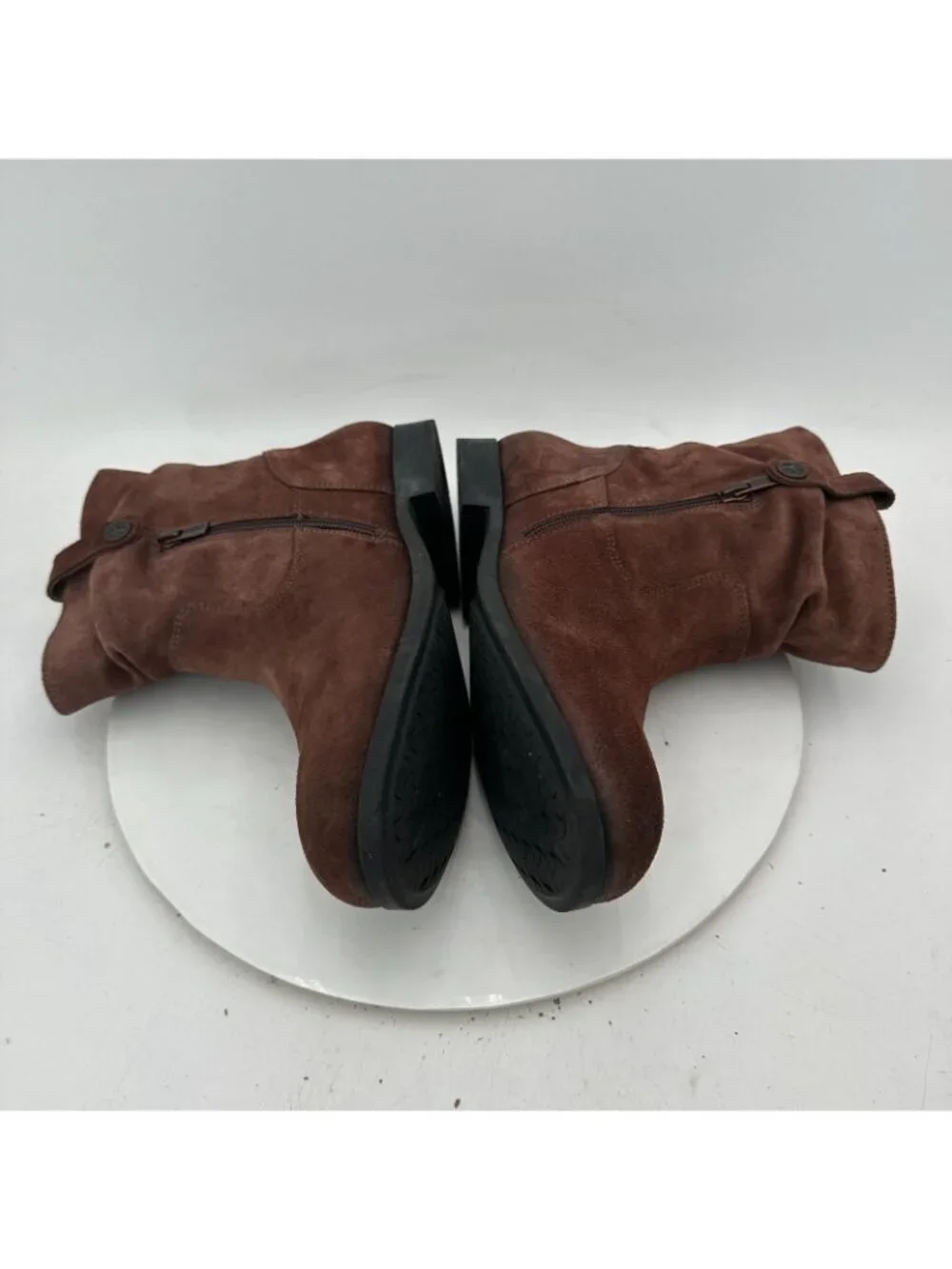 Birkenstock Sarnia Women Size 10 Espresso Suede Leather Pull On Ankle Boot